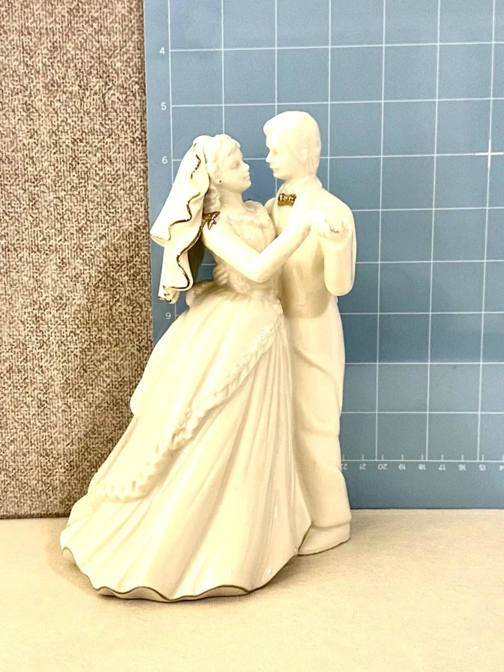 Bride and Groom White Porcelain 5” Wedding Cake Topper Mikasa